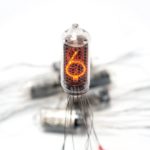 IN-8-2 nixie tube for watch clock glow discharge indicator, digits: 0…9. High brightness and contrast. Low power. Orange-red glow