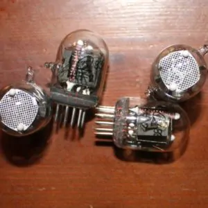 datasheet IN-2 nixie tube for clock. Glow gas discharge indicator digits. Orange-red glow