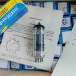 Russian tube 6P18P low-frequency output pentode, REFLECTOR manufacturer. Full equivalent of EL82 tube, close analog of EL84