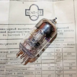 6S4P-EV triode Russian tube. Equivalent: EC86, PC86, W417A