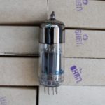 Soviet 6N6P dual triode with gold grid. Replacement: ECC99, E182CC, 6N6. NEVZ (Novosibirsk) NOS.
