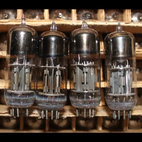 Russian 6N6P Tube, double triode, high-quality. low frequency power amplification. Gold grid. Equivalent to the ECC99 / E182CC. 