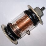 Vacuum variable capacitor KP1-8 capacity 4-100pF voltage 5kV . NOS
