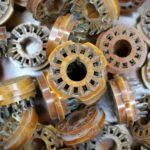 Tube socket PL30-2P bakelite, original. For tube dekatron A-101, A-102, A-103, A-106, CRT tube 8LO29I and similar.