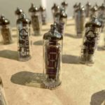 VFD nixie tube IV-8 is a luminescent seven-segment green glow indicator that displays information in the form of digits (0...9), used in watches and other devices