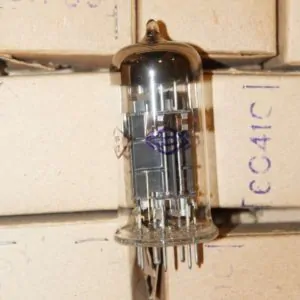 Russian 6S41S output triode tube. Great tube for DIY amplifier project with 30W output power, and good sound. Half of the tube 6S33S