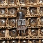 Russian 6N24P double triode tube with separate indirectly heated cathodes,broadband high frequency voltage amplifier. Near analogue: ECC89, 6FC7.