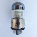 OG-9 dekatron tube counting spinner metal base. Single-pulse 100kHz counting speed, helium-hydrogen fill. Light color - orange-red