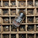 Russian electron tube 6F12P broadband triode-pentode, near equivalent to tube ECF80 (another connection). NOS