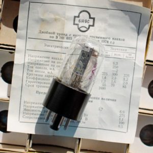 6N9S tube double triode REFLECTOR equivalent: 6SL7, 6SL7GT, 6SU7, 1579 NOS