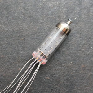 Rare IV-9 VFD nixie tube - fluorescent indicator of bright yellow glow, displaying numbers 0...9