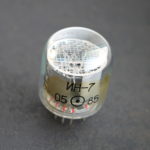 Nixie tube IN-7 - designed for visual indication of symbols:n, +, m, A, V, M, Ω, ~, K