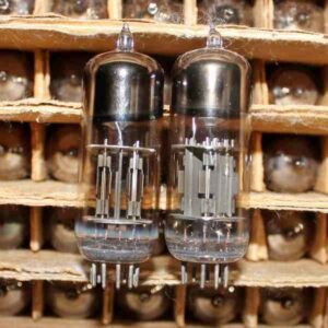 tube 6N6P matched pair dual triode with gold grid. Tested, parameters included. Equivalent to ECC99, E182CC. NEVZ / NOS