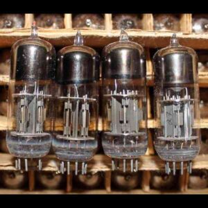 6N6P matched quad dual triode tube with gold grid. Tested, parameters included. Equivalent to ECC99, E182CC. NEVZ / NOS