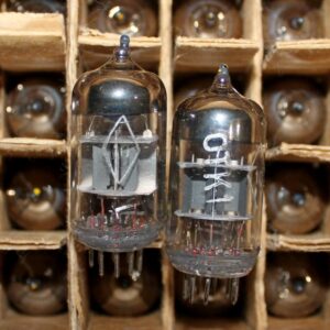 6N1P-EV matched pair dual triode. Low noise preamp tube. VOSKHOD (Kaluga) NOS. Eq. 6DJ8, ECC88, 6922