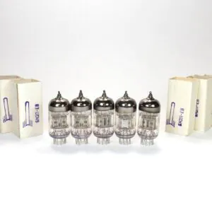 6N2P-EV Matched Quad – military-grade dual triode. High gain preamp tubes. VOSKHOD (Rocket logo) NOS. Eq. 12AX7, ECC83