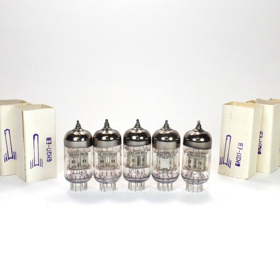 6N2P-EV Matched Quad Tube 6N2P-EV Matched Quad โ military-grade dual triode. High gain preamp tubes. VOSKHOD (Rocket logo) NOS. Eq. 12AX7, ECC83