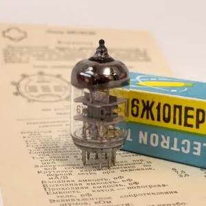 Soviet tube 6J10P-ER (6Ж10П-ЕР) HF pentode. Wideband amplifier. Plant: REFLECTOR. NOS